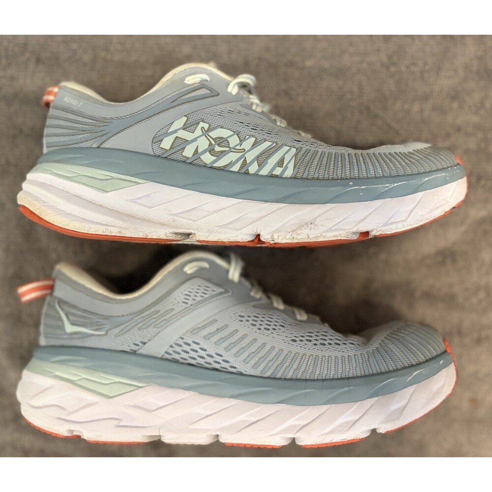 Hoka One W Bondi 7 Light Blue Womens Size 7